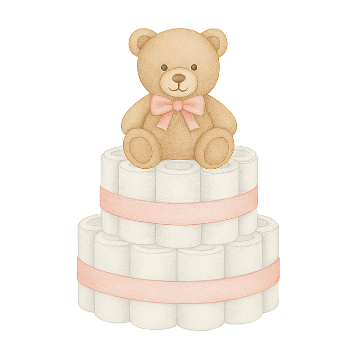Handmade For Your Bundle - Custom Diaper Cakes and Baby Shower Centerpieces Logo